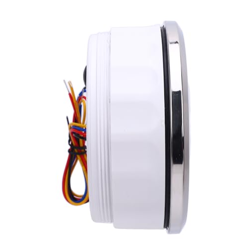 Tacómetro de grado marino de 4000 RPM con esfera blanca y bisel plateado para cuadro de RV 7