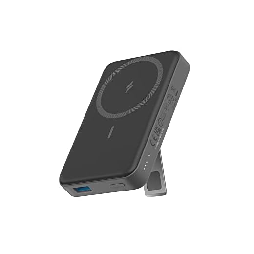 Anker Magnetic Battery, 10,000 mAh Foldable Wireless Portable Charger (Black)