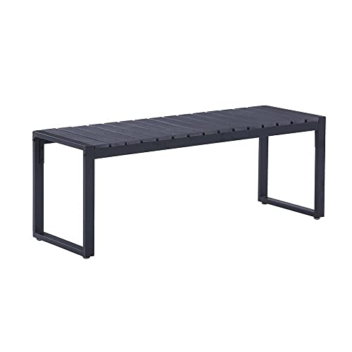 Mingone Outdoorbank für 2-3 Personen, witterungsbeständige Holz-Kunststoff-Verbundwerkstoffe (WPC), Gartenbank für Park und Terrasse, Schwarze Sitzbank ohne Rückenlehne, Belastbarkeit 250 kg Mingone Outdoorbank für 2-3 Personen, witterungsbeständige Holz-Kunststoff-Verbundwerkstoffe (WPC), Gartenbank für Park und Terrasse, Schwarze Sitzbank ohne Rückenlehne, Belastbarkeit 250 kg