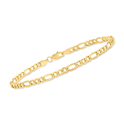 Ross-Simons 3.5mm 14kt Yellow Gold Figaro-Link Bracelet