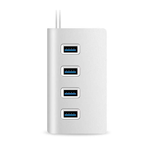 Hub, 4/7 USB Port Aluminium 3.0 HUB 5Gbps High Speed ​​+ Netzteil Für PC Laptop Mac,4USB,1m