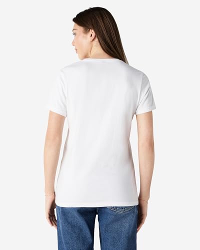 Image of Gildan Women's Round Neck Cotton Half Sleeve T-Shirt - Soft & Breathable Fabric | Casual & Comfortable Fit | Perfect White