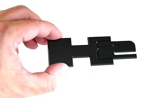 Image of 1pc H2 Rear Liftgate Door Nameplate 3D Badge Emblems Replacement for 2003-2009 Hummer H2 (Black)