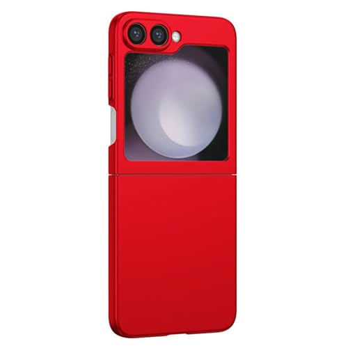 Coque Samsung Z Flip 7 anti-rayures rigide rouge pour éviter les fissures de l'objectif photo