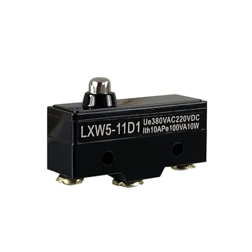 DMBGRXJF LXW5-11D1 Travel Button Micro Limit Switch 3 Screw Terminals Short Spring Plunger 10A 380VAC 220VDC(10pcs)