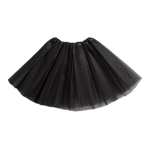 Women's Adult Tutu Skirt Elastic Tulle Tutu Skirt Women Short Dance Ballet Halloween Dress Costume (US, Alpha, Medium, Large, Regular, Short, Black)