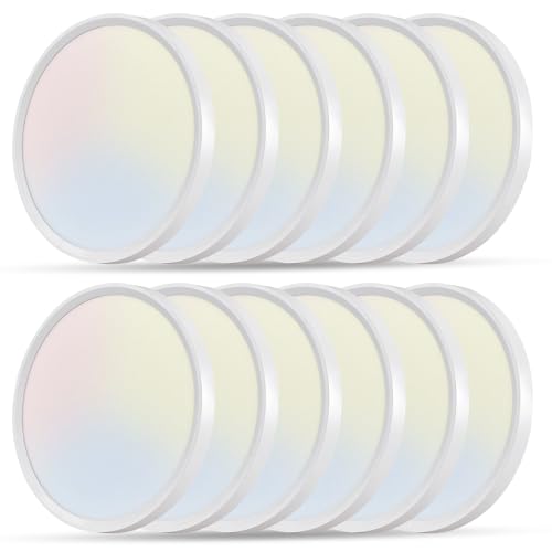 12PK 12 Inch LED Flush Mount Ceiling Light, 24W, 2520LM,