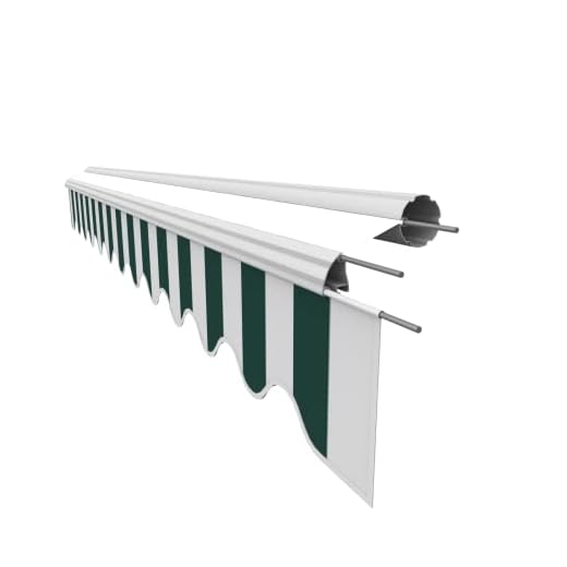 VANA Markisenstoff Volant für 4 m Markise Ersatzstoff Markisentuch Bespannung Sonnenschutz, nur Volant, fertig genäht, Maß 3,83 x 0,21 m, Design SPD018