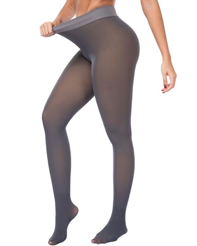 Image of ATHVOTAR Fleece Lined Winter Tights Women - Thermal Warm Opaque Pantyhose Thick Sheer Leggings