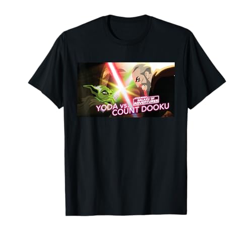 T-shirt Star Wars Yoda vs Count Dooku au graphisme ultra détaillé
