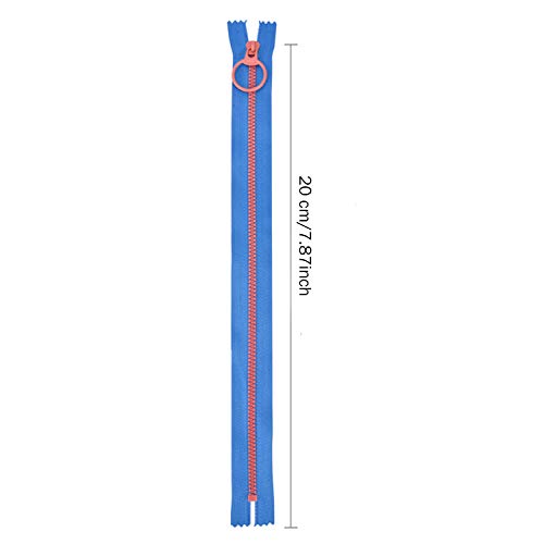 Hossom HM-LL20-US 20Pcs 8Inch Nylon Coil Zippers, Resin Zipper thumb #2