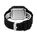 Gosasa Fashion Square Digital Watch for Women Men Multifunction Unisex Outdoor Sport Wristwatch with Dual Time Countdown 50M Waterproof (Black)