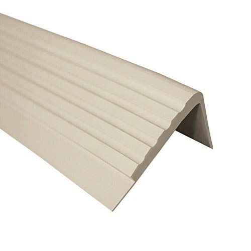 Proper Tools Beige Stair Edge - LSD2 90cm - Nosing Step Edging Trim, Stairs Finishing, Slipping Protector - Self Adhesive