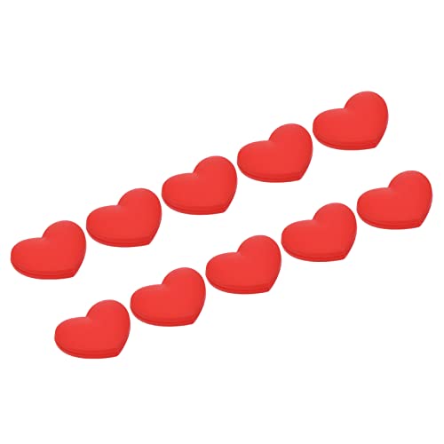 PATIKIL Tennis Vibration Dampener, 10 Pack Heart-Shaped Silicone Shock Absorber Racket String Damping for Tennis Racquet, Red
