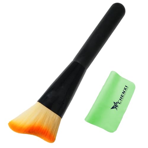 車内ダストブラシ 車詳細クリーニングブラシ 車内掃除用ブラシギャップクリーニング、ディテーリング柔らかい 換気口 掃除用 車 カー用品 上品素材 おしゃれ (LOGOない)