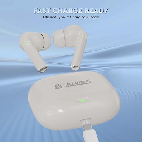 Image of AROMA TWS17 Edge - V5.4 Upto 60Hr Playtime*, ENC, Dual Paring, Fast Charging, Heavy Bass Bluetooth