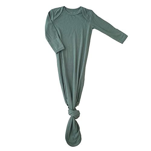 Wallaby Kids Extra Tall Knotted Baby Gown, Super Soft Bamboo Newborn Sleeper for Baby Girl and Boy