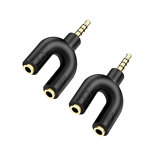 Doubleur jack 3.5mm répartiteur audio stéréo en U mâle 2 femelles pour casque audio