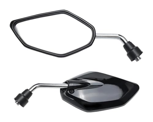 Espejo retrovisor de motocicleta universal ajustable para scooter rojo 3