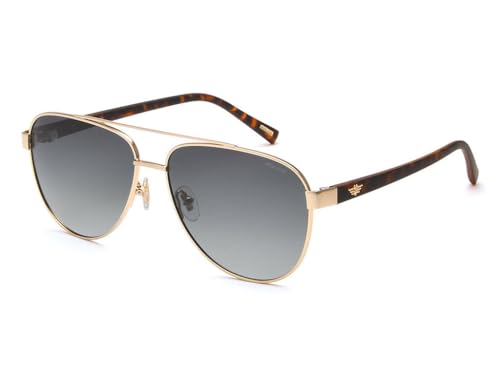 Image of POLICE Polarized Gradient 100% UV Protected Sunglasses | Men | Full Rim | Pilot |