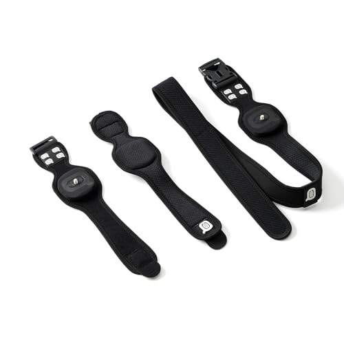 Image of QOi Trackerstraps for Vive Tracker 3.0, 2.0, Tundra Tracker, Vive UltimateTracker Empower Full Body Tracking in VR Chat,and Other FBT Apps(Tracker Sold Separately) 1XBelt 2XShort Band Black