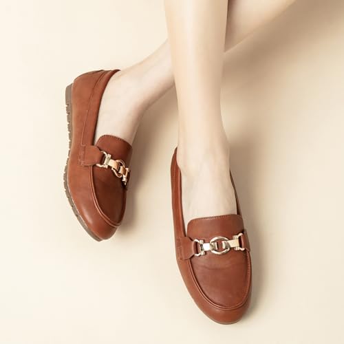 Image of Cvistpieo Loafers for Women Business Casual Shoes Comfortable & Lightweight Penny Loafers Slip On Work Flats