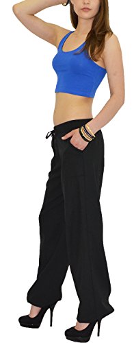 ESRA Damen Hose Leinenhose Pumphose Sommerhose - aktuelle Farben H02 Cover