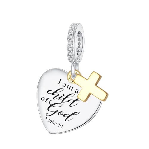 Image of LUXILLA Love You Best Friend Grandma Wife Heart Charm 925 Sterling Silver Charms Fit for Bracelets Necklace Jewelry Gift for Women