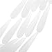 Cultured Sea Glass, Long Teardrop Beads 38x9mm, 5 Pieces, Crystal