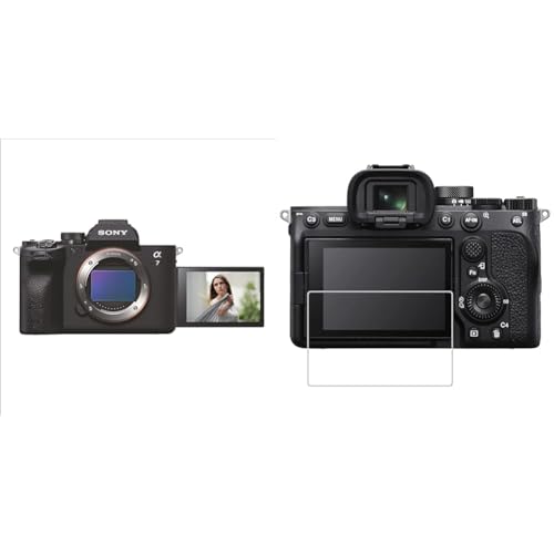 Image of Sony Alpha ILCE-7M4 Full-Frame Hybrid Camera 33MP Interchangeable-Lens Mirrorless Camera Body (4K 60P Video Recording, Real-Time Eye AF for Humans, Animals) - Digital Zoom, Black, & Tempered Glass