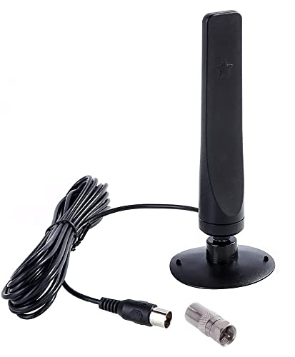 Fasizi Antena de TV HD para interiores, antena receptora digital amplificada HD de alta ganancia, fácil de instalar, adecuada para DVB-T2 Home TV/TV de coche