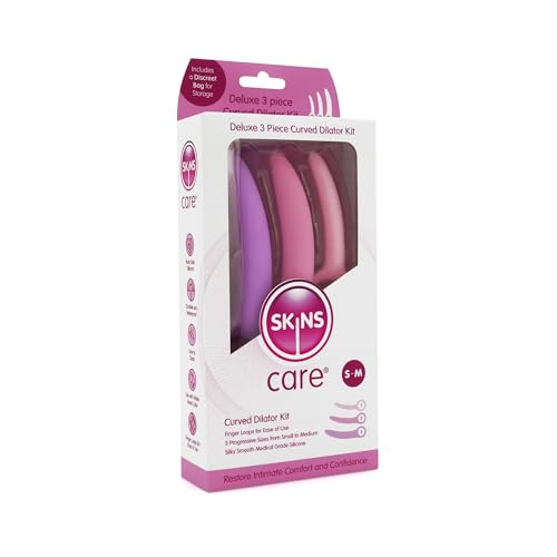 SKINS Dilators for Women Medical Grade 3 Piece Vaginal Dilator Set Medical Grade Dilators for Vaginismus Relief & Intimate Health - Small & Medium