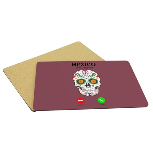 Sets de table en liège rouge Mexico grand format de 39,5 x 28,5 cm x4 - 5