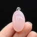 QSLLER 20pcs Natural Crystals Stone Pendant Amethyst Rose Quartz Smooth Polished Gemstone Charms for Jewelry Making DIY Necklace Earrings