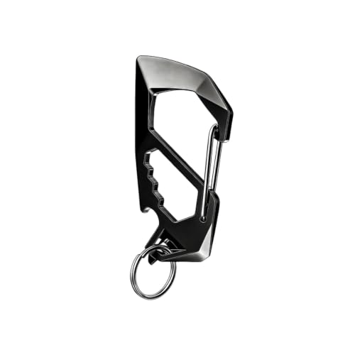 7 in 1 Multi-tool Stainless Steel Carabiner Keychain for Screwdriver Ruler - image 1