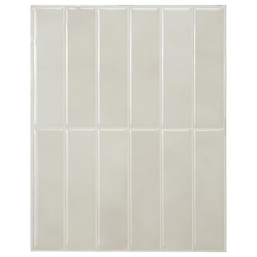 SMART TILES Peel and Stick Backsplash - 5 Sheets of 11.43" x 9" - 3D Adhesive Peel and Stick Tile Backsplash for Kitchen, Bathroom, Wall Tile