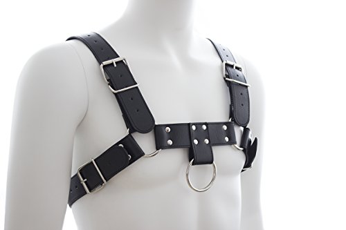 Men's Adjustable Leather Body Chest Harness Belt Shoulder Cage Belt Clubwear Costume3