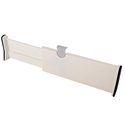 Realplus 8 Pack Of Plastic Drawer Dividers Organizer Separators Adjustable From 11-17 Inches For Bedroom,Closet,Baby Drawer,Dresser,Office,Kitchen Storage #TOP4