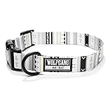 Wolfgang Man & Beast Premium Adjustable Dog Training Collar, Made in USA, WhiteOwl Print, Medium (1...