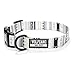 Wolfgang Man & Beast Premium USA Webbing Dog Collar, WhiteOwl Print, Medium (1 Inch x 12-18 Inch)