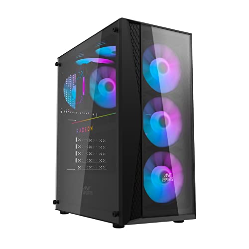 18% OFF on Ant Esports Mid- Tower Computer Case / Gaming Cabinet | Supports ATX, Micro-ATX, Mini-ITX | Pre-Installed 3 x 120mm ARGB Fans in Front