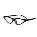 YGDBXHYD Small sunglasses for women's cat eyes retro black red fashionable sunglasses for women(Black Frame Clear)