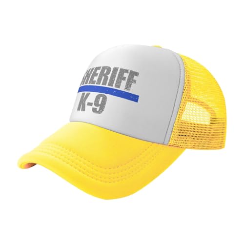Sheriff K-9 Thin Blue Line Trucker Hat Snapback Mesh Baseball Cap Unisex