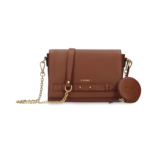 Picard sac à épaule bandoulière Chic Way cuir brun cognac