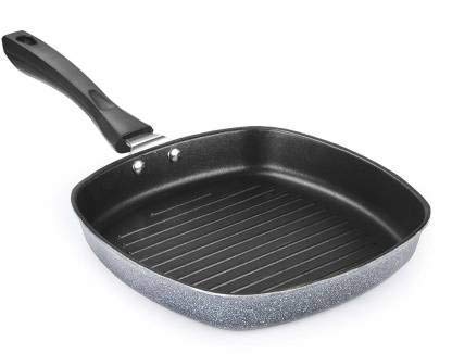 PRAYUSH Grill Pan 23 cm Diameter 0.5 L Capacity |Aluminium, Non-Stick, Induction Bottom | Pack of 1