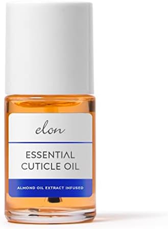 Elon Essential Cuticle Oil for Nails w/Almond Oil Extract - Jojoba Oil & Vitamin E - Softening & Hydrating Nail and Cuticle Oil – Dermatologist Recommended Nail Cuticle Oil – (0.5 oz.)
