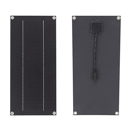 Fockety Kit Pannello Solare, 600W 18V 11.8x5.7in 15oz Caricabatterie Solare in silicio monocristallino, Kit Caricatore per Pannello Solare con regolatore di Carica 100A per RV Camping Emergenza