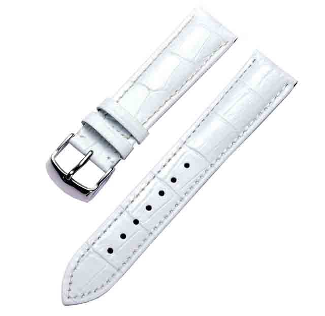 Image of 18mm 20mm 22mm 24mm 26mm 28mm 30mm 32mm Genuine Leather Black Brown Light Brown Blue Silver Rose Yellow Golden Silver Buckle Clasp Watch Band Strap for Men and Women