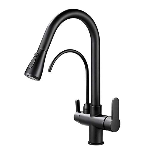Grifos de cocina 3 en 1 con caño extraíble para agua caliente, fría y filtrada 1