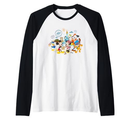 Maillot Baseball Disney Mickey Raglan Vintage et Confortable pour Adulte